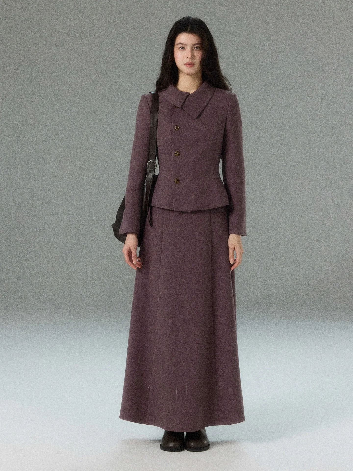 

Комплект Eryang Design MuXi: Ретро-костюм для женщин с асимметричным воротником, утянутой на талии хлопковой курткой и юбкой – Модный ансамбль