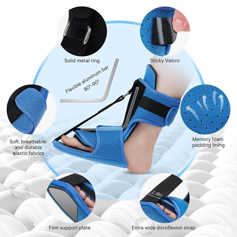 Plantar Fasciitis Night Splint: Plantar Fasciitis Brace With Massage Ball For Plantar Fasciitis Relief