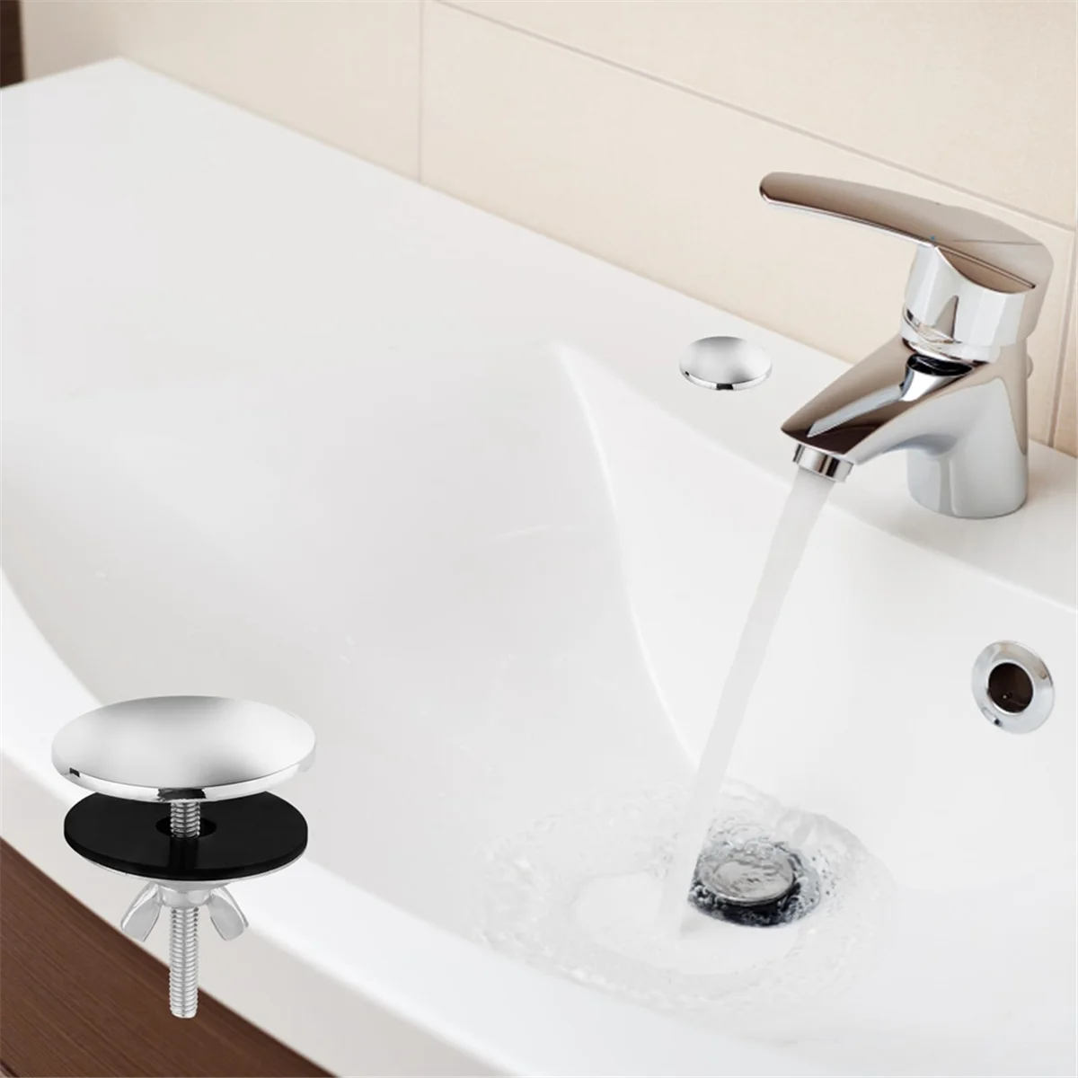 2 Inch Kitchen Sink Hole Covers, Stainless Steel Faucet Hole Cover Sink Tap Hole Plug Cap for Leakage Prevention
