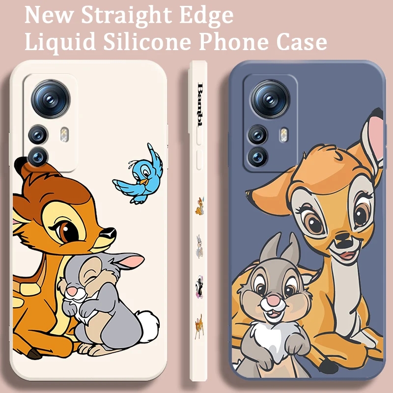 

Disney Cute Bambi Liquid Left Rope For Xiaomi Mi 13T 13 12T 12 11T 11i 11 A3 10T 10 9 Pro Lite Ultra 5G Funda Phone Case