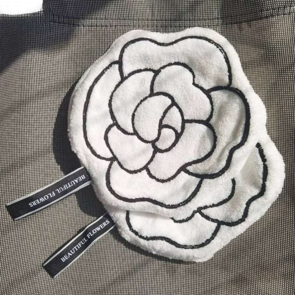 Skin-friendly soft hanging double-layer thickened quick-drying absorbent hand towel, kitchen and bathroom dual-use face towel