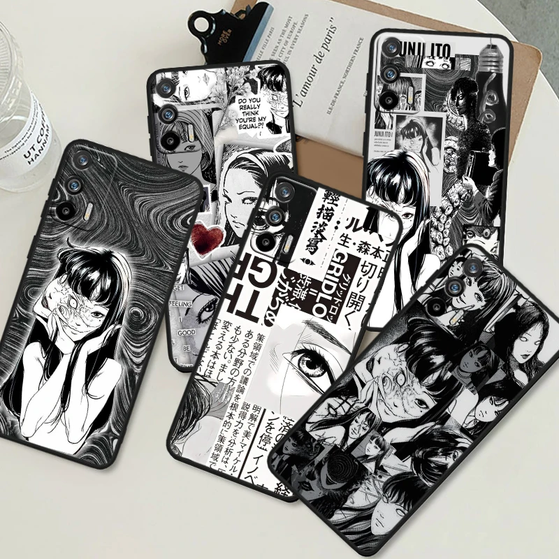 Tomie Kawakami Anime For OPPO Realme GT Neo 10 9i 8i 7i 6s 5 Narzo 50i 50A 240W Pro Plus Black Soft Phone Case