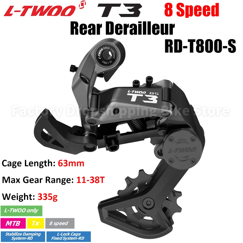 LTWOO New T3 Mountain Bike Transmission Kits 8 Speed Trigger Shifter 8V Damping System Rear Derailleur Original Bicycle Parts