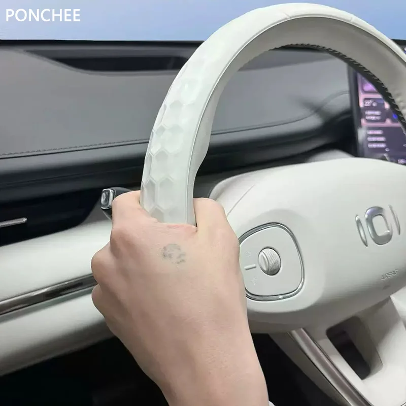 For Changan Qiyuan Nevo Q07 2026-2027 Liquid Silicone Rubber Steering Wheel Cover Anti-sweat and Anti-slip Automobile Supplies