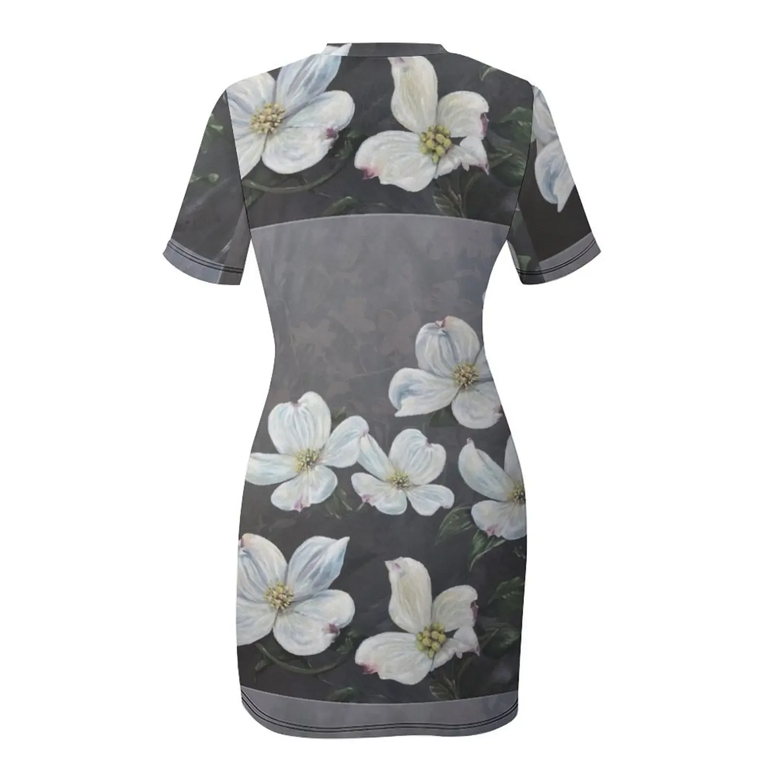 Dogwood fleurs robe à manches courtes femmes robes de soirée femme robe robe de plage bal 2025