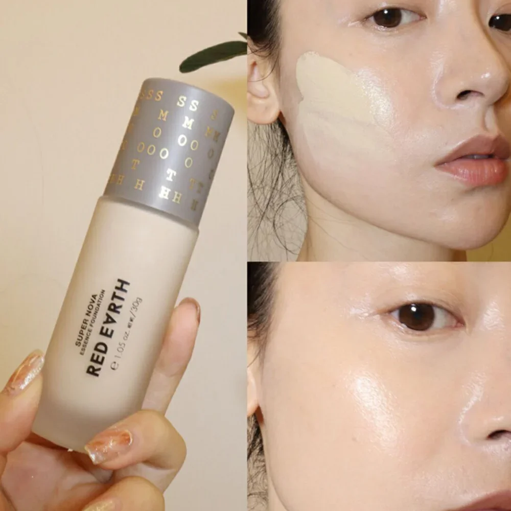 Japan Rode Aarde Kruiden Essentie Foundation 30g Huid Voedende Concealer Hydraterende langdurige Waterdichte Make-Up Cosmetica