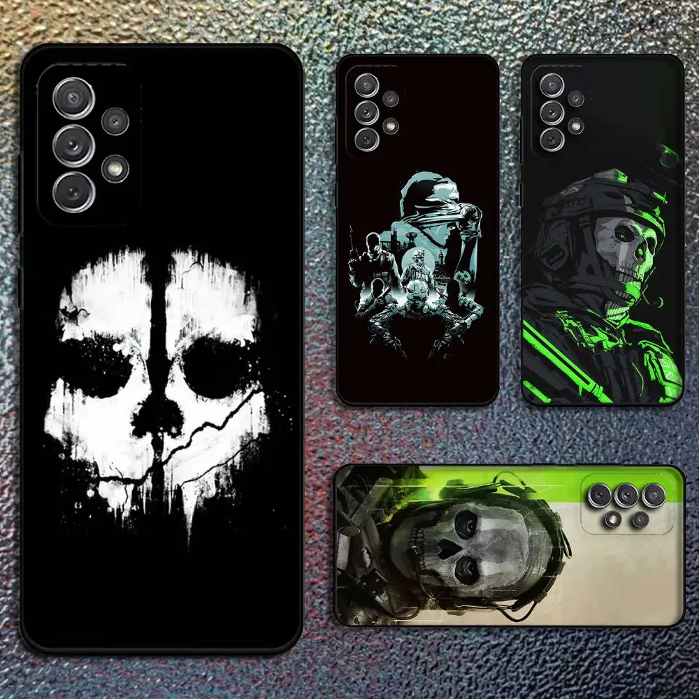 حافظة هاتف COD Call Of Duty G-Ghosts لهاتف سامسونج S25، S24، S21، S22، S23، S30، Ultra، S20، Plus، Fe، Lite، Note، 10,9,5G غطاء أسود