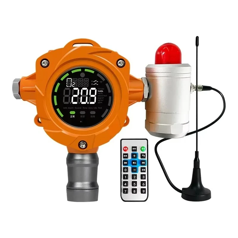 Explosion Calibration Free Modular Design Leak Sensor Fixed LED Display Combustible Toxic Detector Equipment