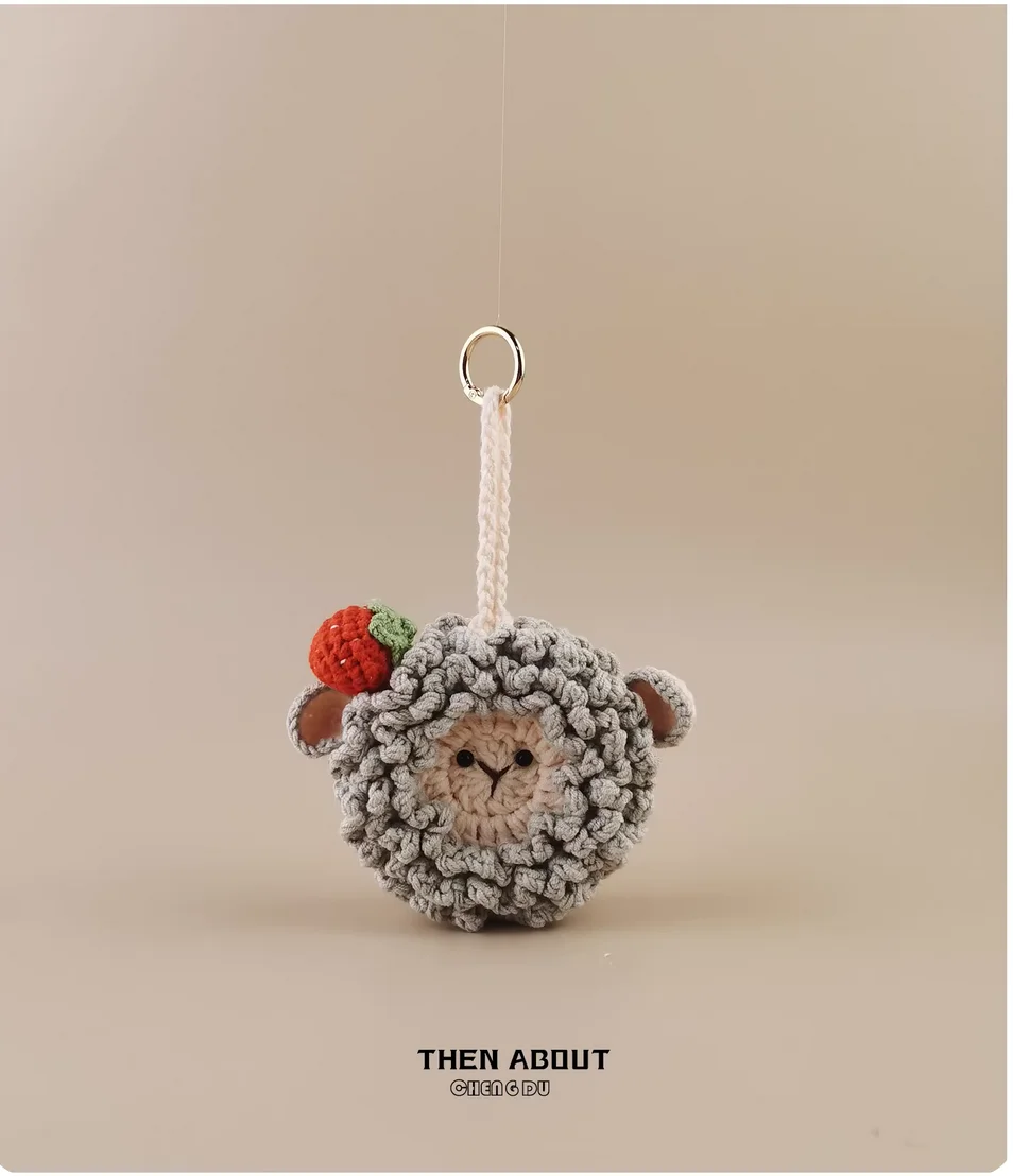 Cute and interesting sheep headset bag coin purse pendant key chain high sense gift