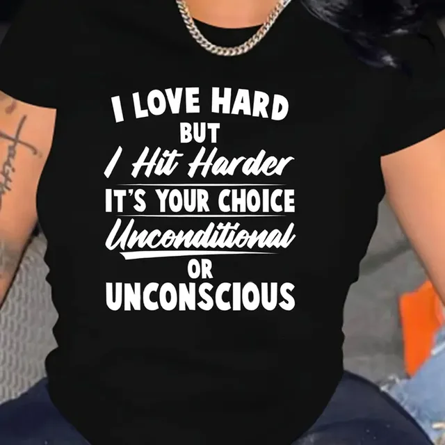 T-Shirt z wycięcie pod szyją nadrukiem z krótkim rękawem na lato odzież damska trójnik żeński koszula odzież damska t-shirty