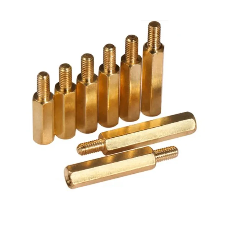 100pcs Thread M2.5 Hex Brass Standoff Spacer Male to Female Brass spacing screws pillar M2.5*5/6/8/10/12/15/16/18/20/25/30+6mm