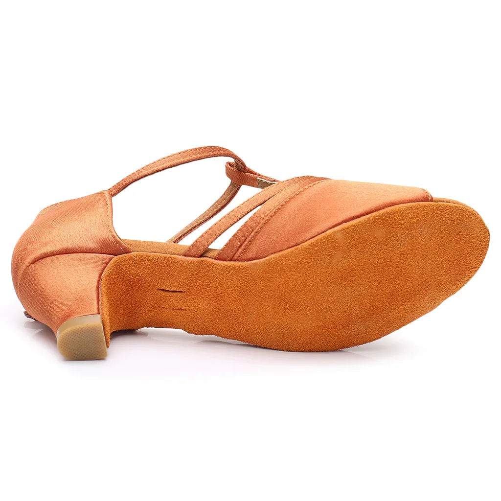 2024 Women\'S Latin Dance Shoes Satin /Leatherette Ballroom /Tango/ Salsa Sandals 5cm / 7cm Heel More Style (More Color)