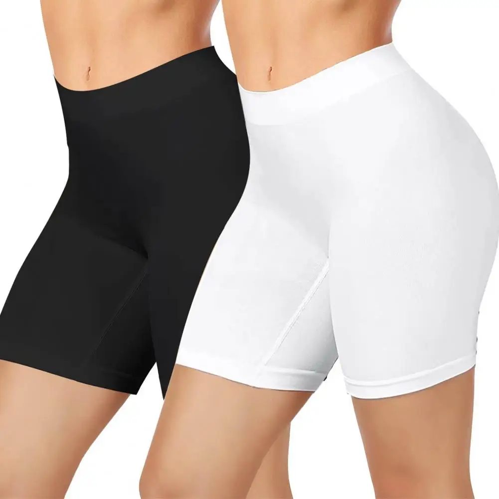 Features: high waist, tight, 5-point pants, yoga pants, solid color, anti-exposure, safety pants.