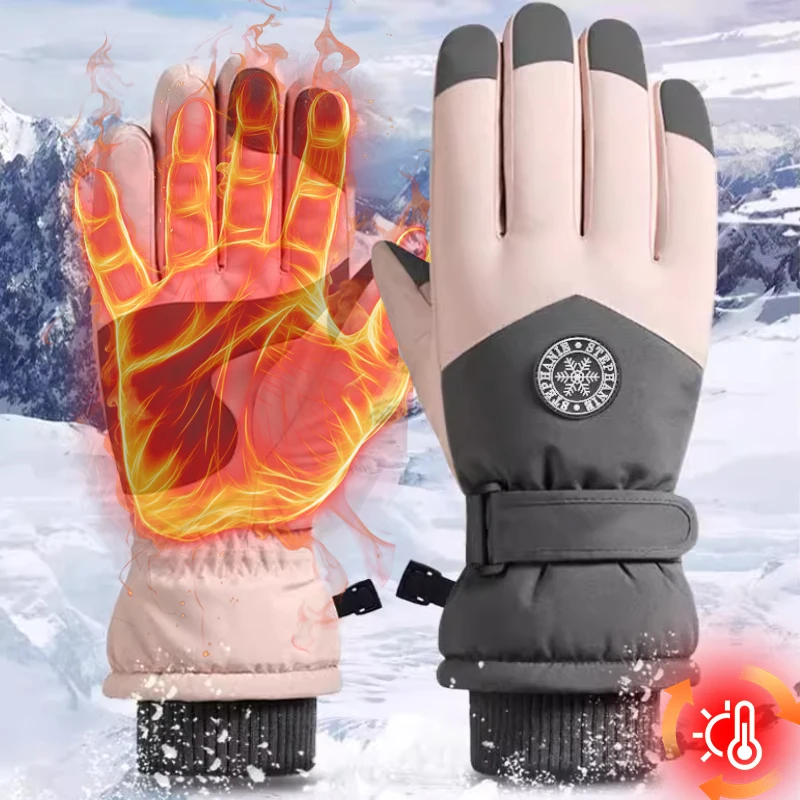 

2025 Winter Gloves for Motorcycles with Plush Insulation and Thickened Riding Touchscreen Fingers Waterproof Cold Weather Gloves