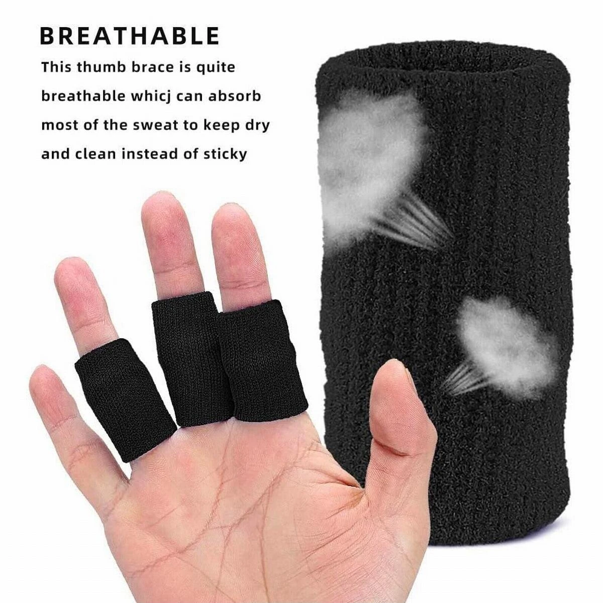 10Pcs Golf Finger Brace Splint Sleeves Thumb Support Protector Soft Comfortable Cushion Men Women Basketball Volleyball Tennis