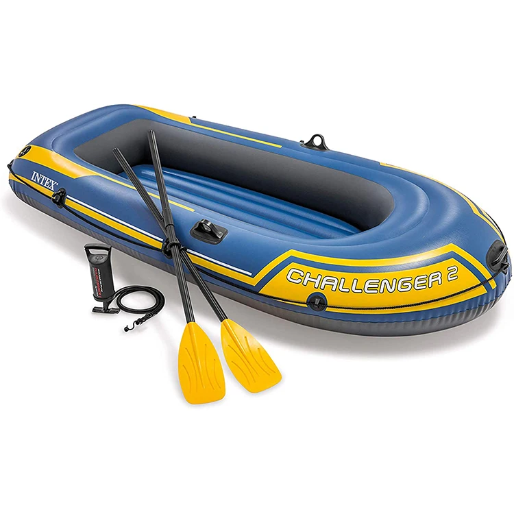 Original Challenger 2 Kayak Rowing Boat Inflatable 2 Person Plastic PVC With Paddle  Door To Door Delivery
