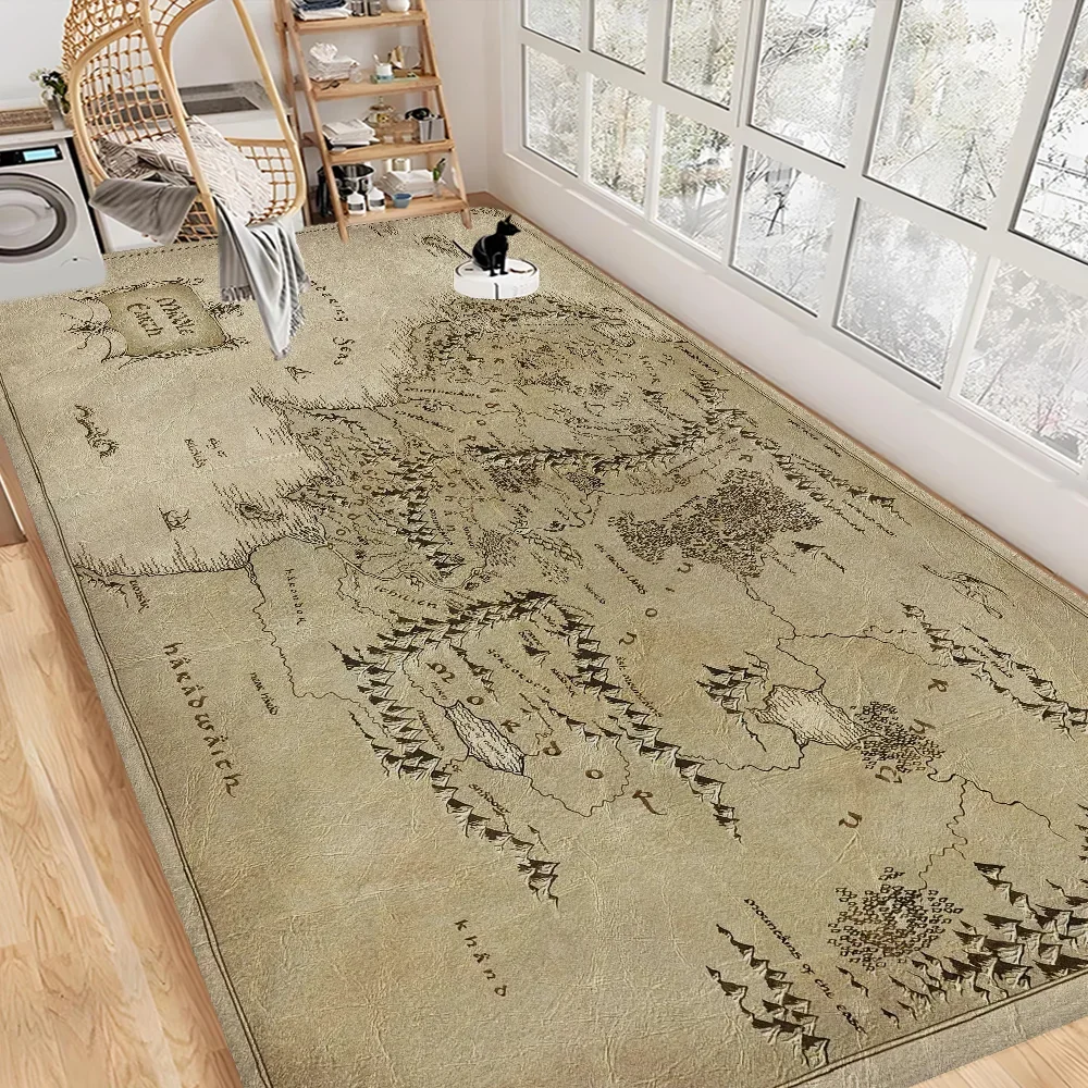 L-Lords Game Rings Hallway Carpet Retro Multiple Choice Living Room Kitchen Rug Non-Slip Welcome Rug