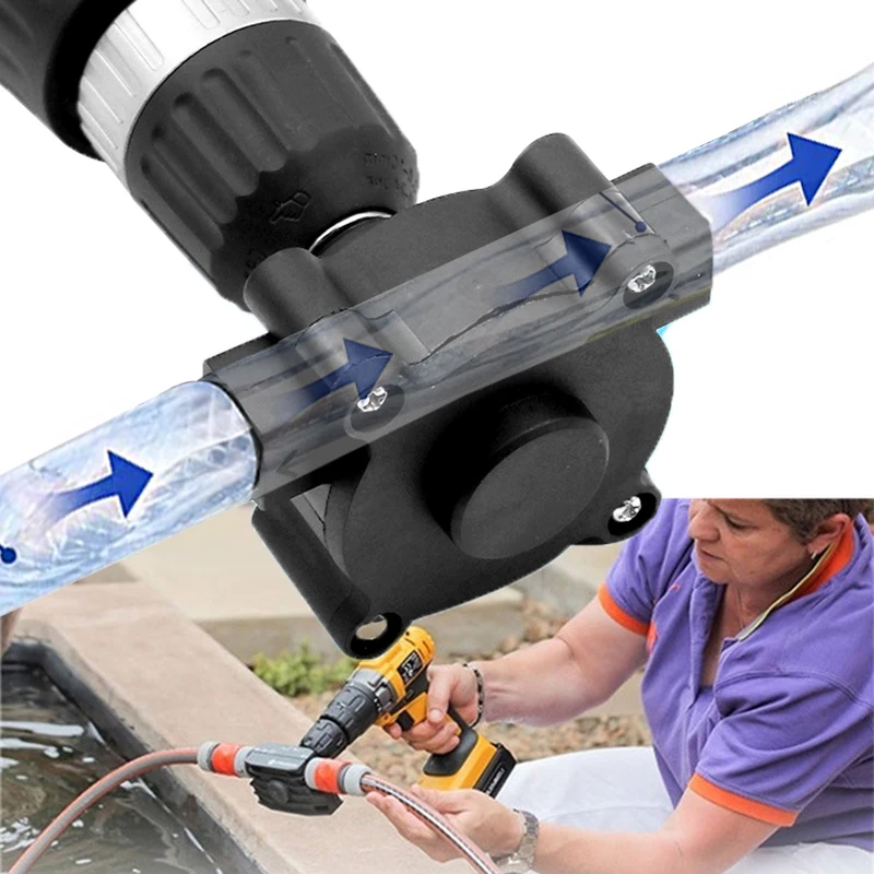 

C2 2PCS Electric Drill Pump Hand Self-priming Mini Transfer Pumps Portable Diesel Oil Fluid Water Pump Home Garden Outdoor Tool