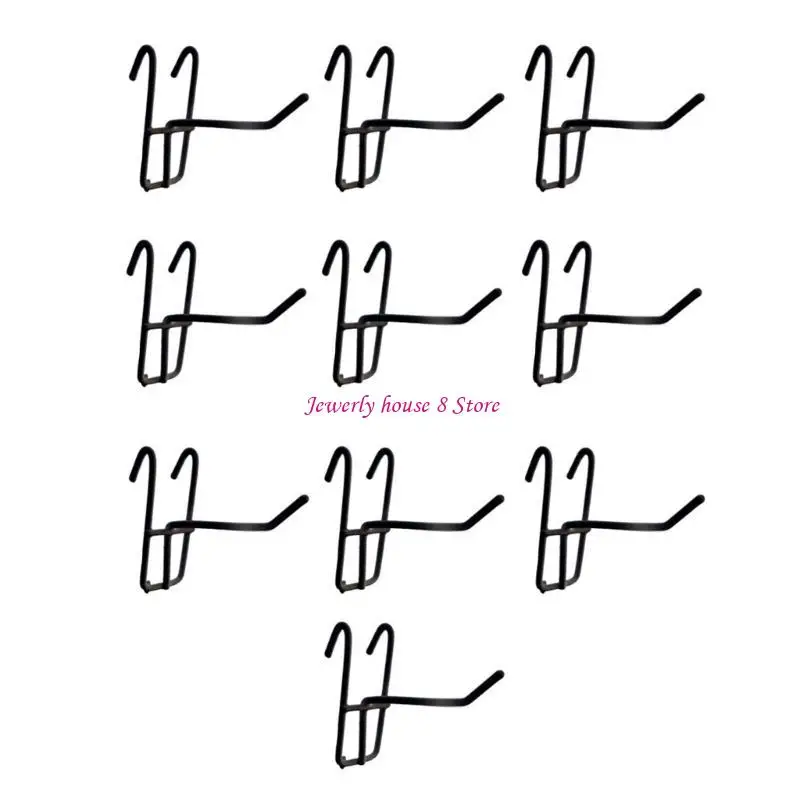 

10pcs Supermarket Pegboard Hooks Reusable Mesh Panel Hangers Wear-Resistant Storage Hook for Jewelry Organization