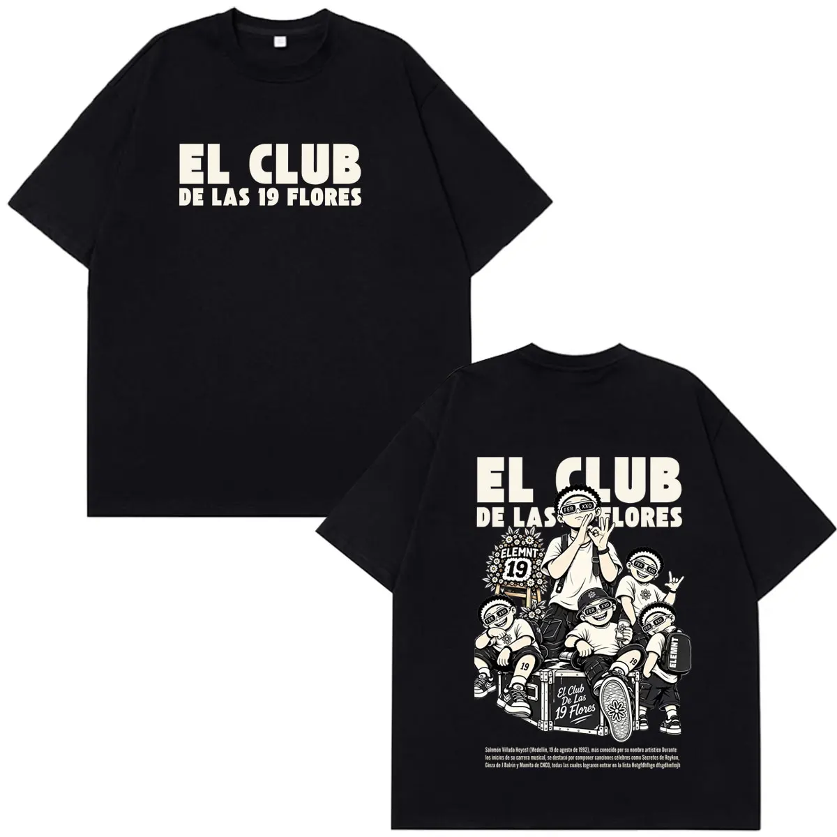 Rapper Feid Ferxxo El Club De Las 19 Flores Album Tour 2026 Print T-shirt Men Women Vintage Cotton Loose Casual Hip-hop T Shirts