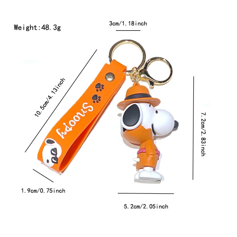 

New Snoopy Charlie Keychain Anime Cartoon Car Keychain Keyring Cute Bag Pendant Decoration Kawaii Key Chain Toy Birthday toy