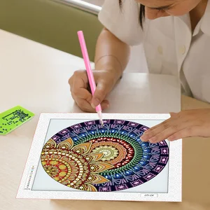 DIY Circular Mandala 5D Kit Seni Berlian Bentuk Khusus untuk Pemula, Kit Lukisan Seni Berlian untuk Hadiah Dekorasi Dinding Rumah 8 mandala berlian penjualan terbaik - №