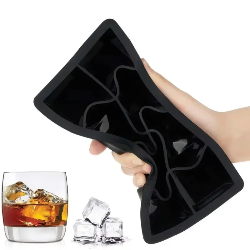 Große quadratische Eiswürfelform 4/6/8/15 Fächer Lebensmittelechte Silikon-Eisform mit Deckel Quadratische Eiswürfelform für DIY Whiskey Cocktail – Detail 4