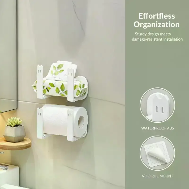 2PCS White Kitchen Hole Free Hook Traceless Storage Rack Shelf Shelves Pot Cover Cup Rack Kitchen Storage Holder