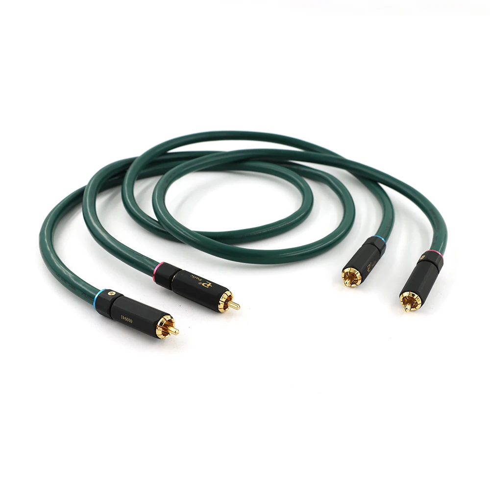 Par de alta fidelidad Furukawa Alpha serie FA-220 OCC rca cable de audio amplificador CD reproductor de DVD altavoz PR-109 cable de interconexión RCA dorado