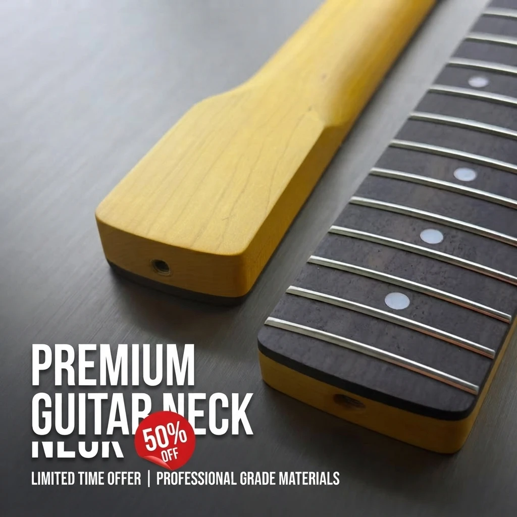 Vintage 1957 ST Slightly Yellow Electric Guitar Neck Rosewood Fingerboard Tail Adjustment Fit Strat - view 6