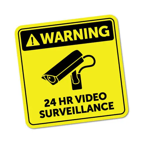 Video Surveillance Sticker Decal Safety Sign Car Vinyl