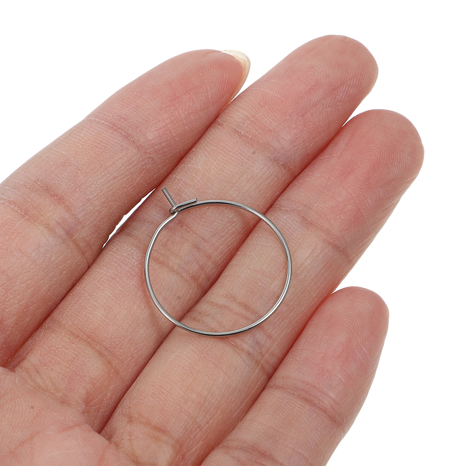 

100pcs Stainless Steel Hoops Jewelry Making Rings Durable Non-Tarnish Components Diy Supplies Beading Earring Hoop Earring Parts