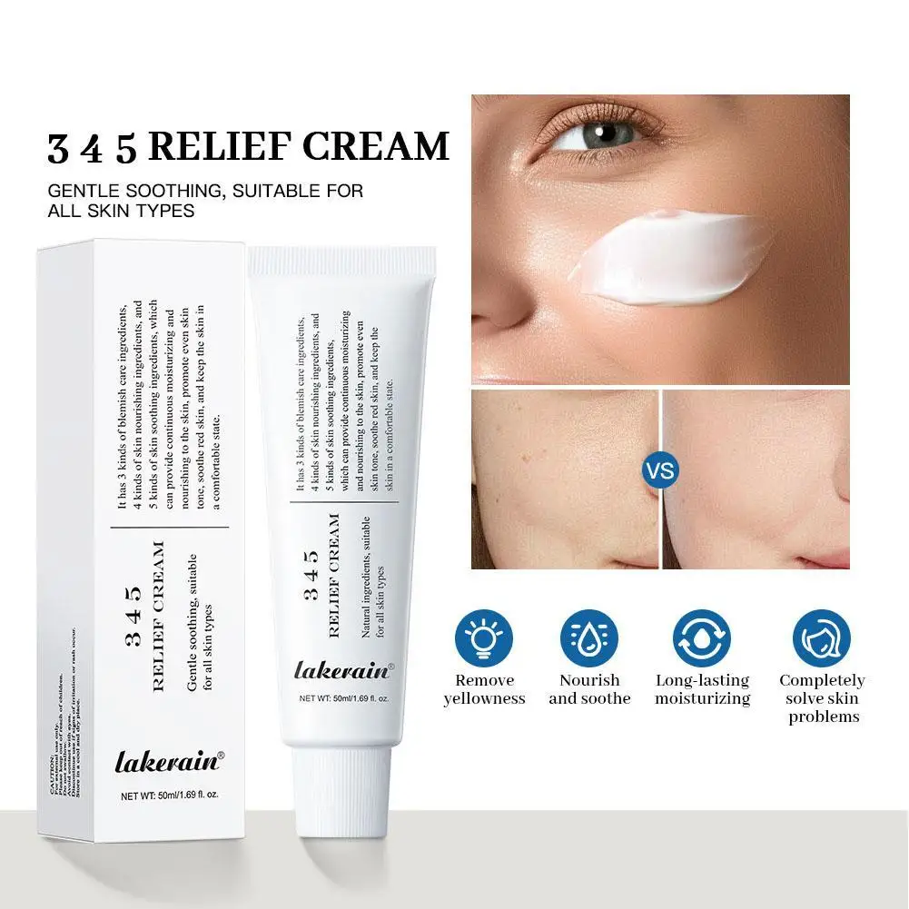 345 Soothing Cream Facial Repair Defects Improve Skin Defects Soothing Care Beauty Brightening Moisturizer Korean Cosmetics 50ml