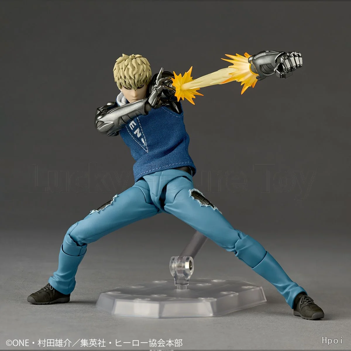 【متوفر】KAIYODO Revoltech مذهلة YAMAGUCHI One-Punch Man Genos Action Figures Collection نموذج هدية مزخرفة