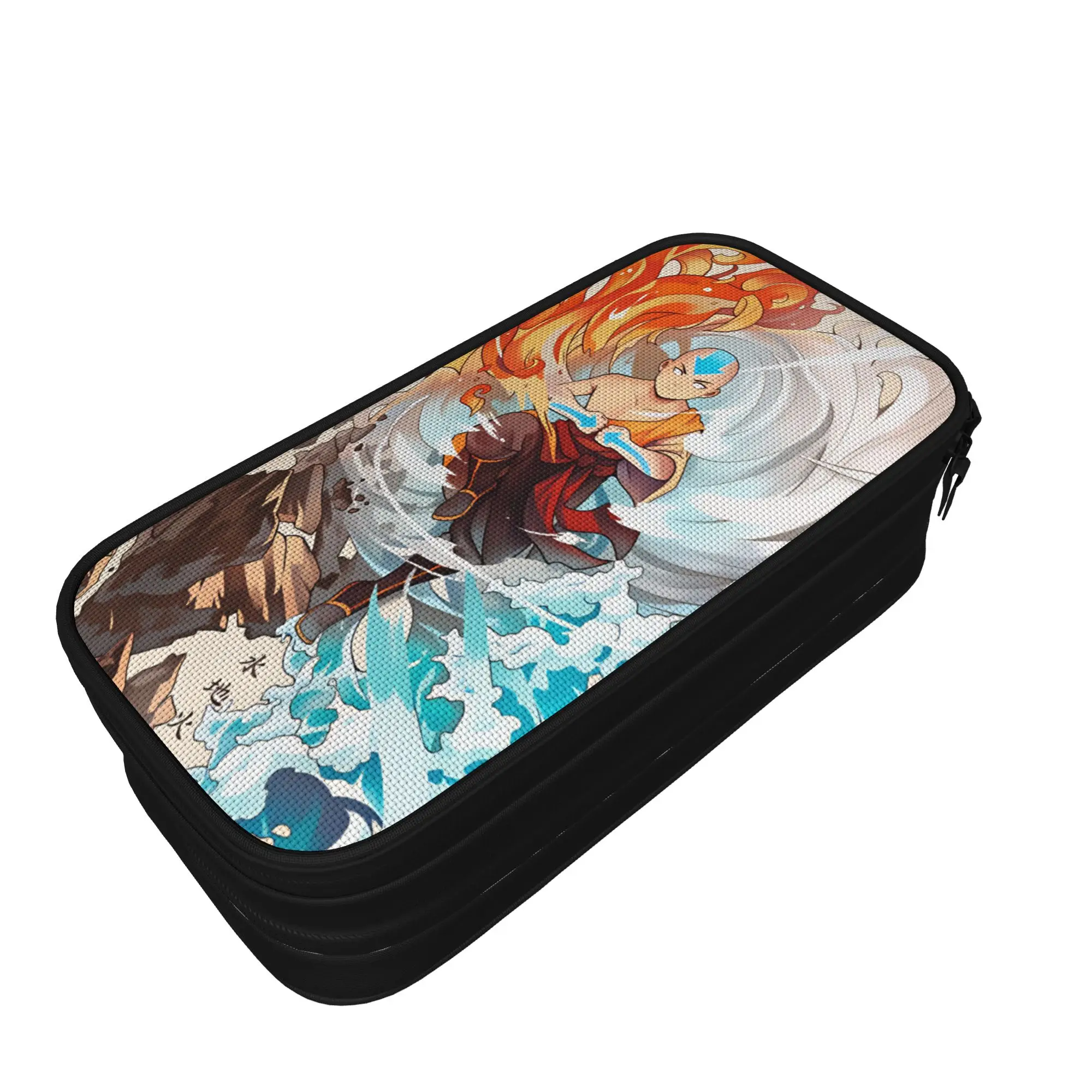 Avatars Airbenders Pencil Case  Large Pencil Box Kids Zipper Cool School Pencil Cases Custom DIY Stationery