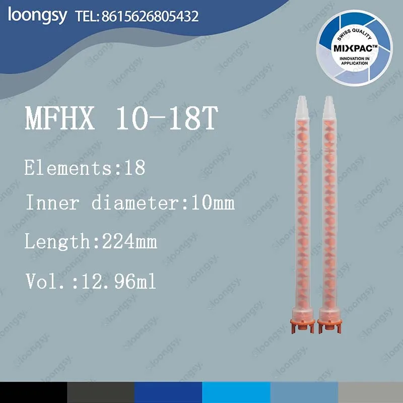 SULZER MIXPAC 정적 믹서, MFHX 10-18T 믹싱 깍지, 50 개