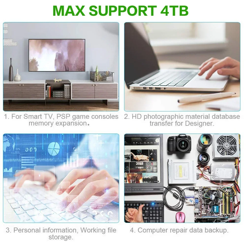 Cabo conversor de disco rígido USB 30 tipo C para SATA Adaptador UASP Windows Linux Mac Android compatível