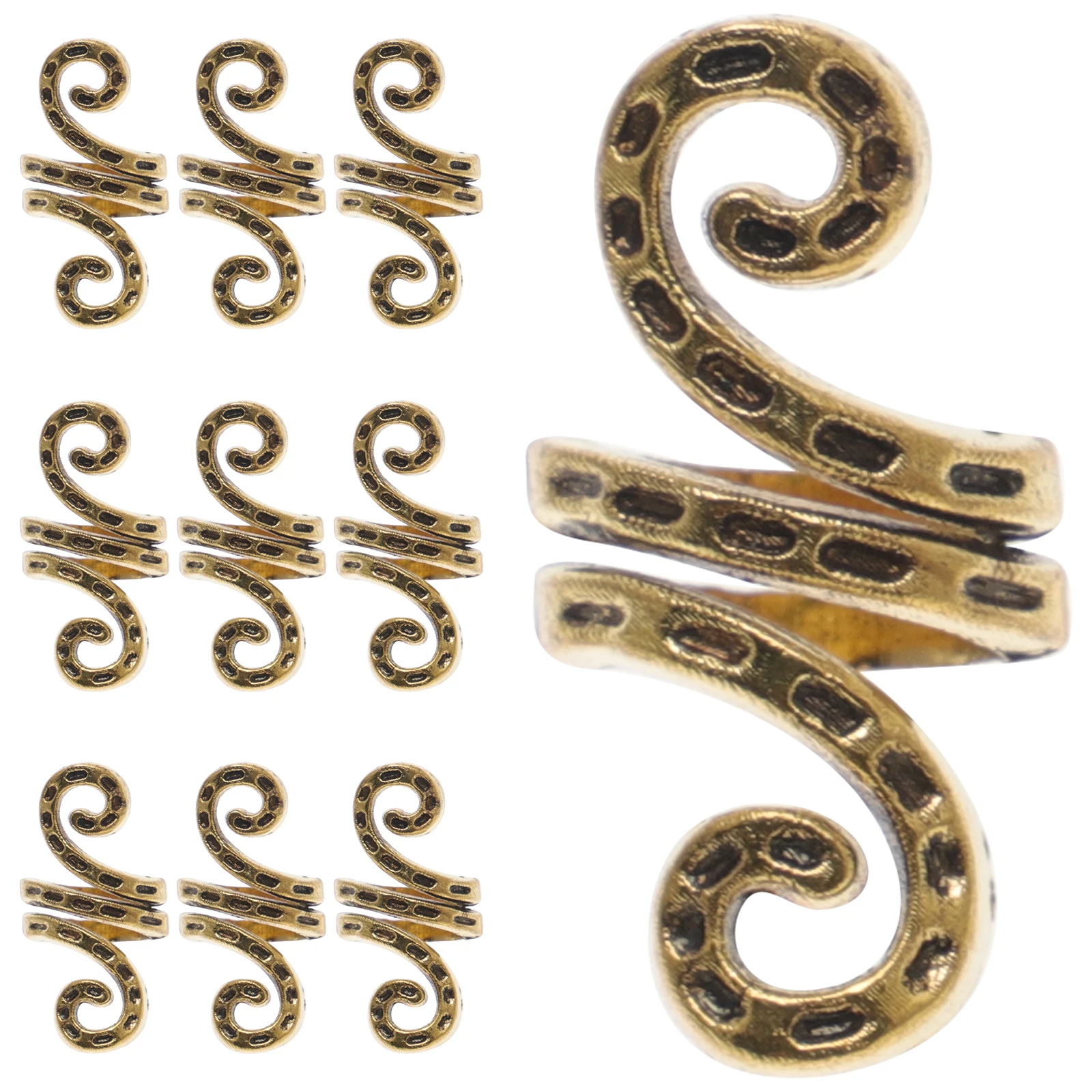 

20Pcs Hair Cuffs Dreadlock Accessories Durable Zinc Alloy Lightweight Braid Charms Hair Jewelry for Braids Extensions Decoration