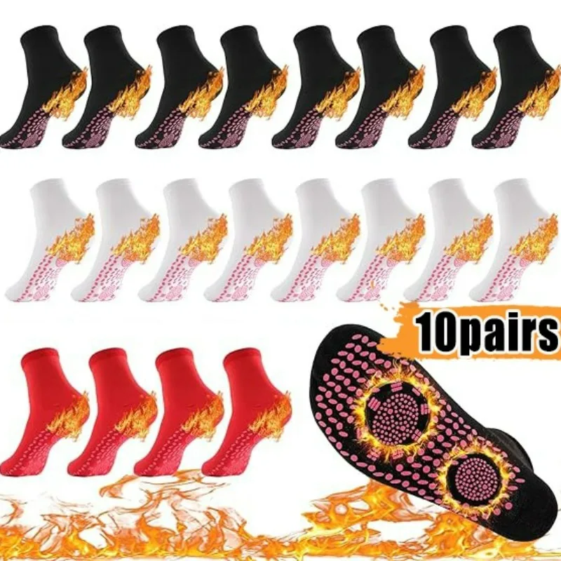 

10pairs Self-heating Magnetic Socks for Women Men Self Heated Socks Tour Magnetic Therapy Winter Warm Massage Socks Pression