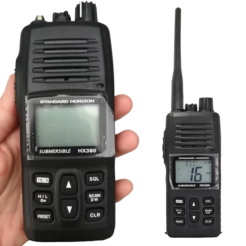 Standard Horizon HX380 Marine VHF Handheld LMR 2 Way Radio 5 Watt IPX7 Commercial Handheld Wal-kie Tal-kie