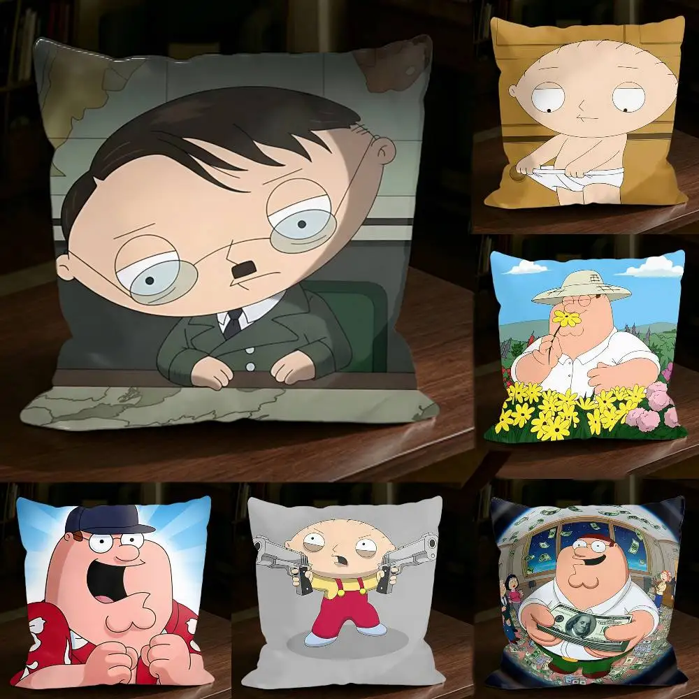 Funny F-Family GuyS Memes Square Sofa Pillow Cover Solid Color Living Room Home Decor Cushion Case