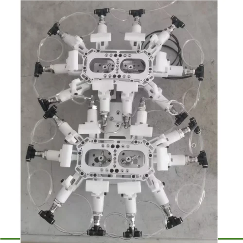 Robot End Effector Gripper Kit Heat Resistant Alloy Hook Claw with Fiber Optic Sensor Mount Injection Molding Machine Automation