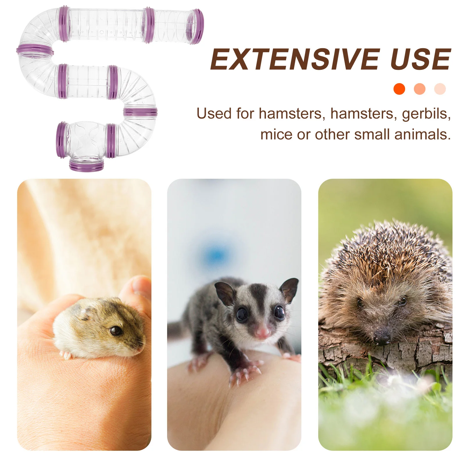 

1Set Hamster Tubes Kit Flexible DIY Plastic Tunnel External Cage Tube Expansion for Hamsters Gerbils Squirrels Hedgehogs Small