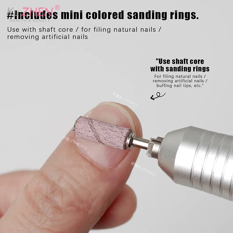 6 pz/scatola diamante punta da trapano per unghie fresa per accessorio manicure lucidatura pedicure macchina elettrica punta per unghie strumenti per bava