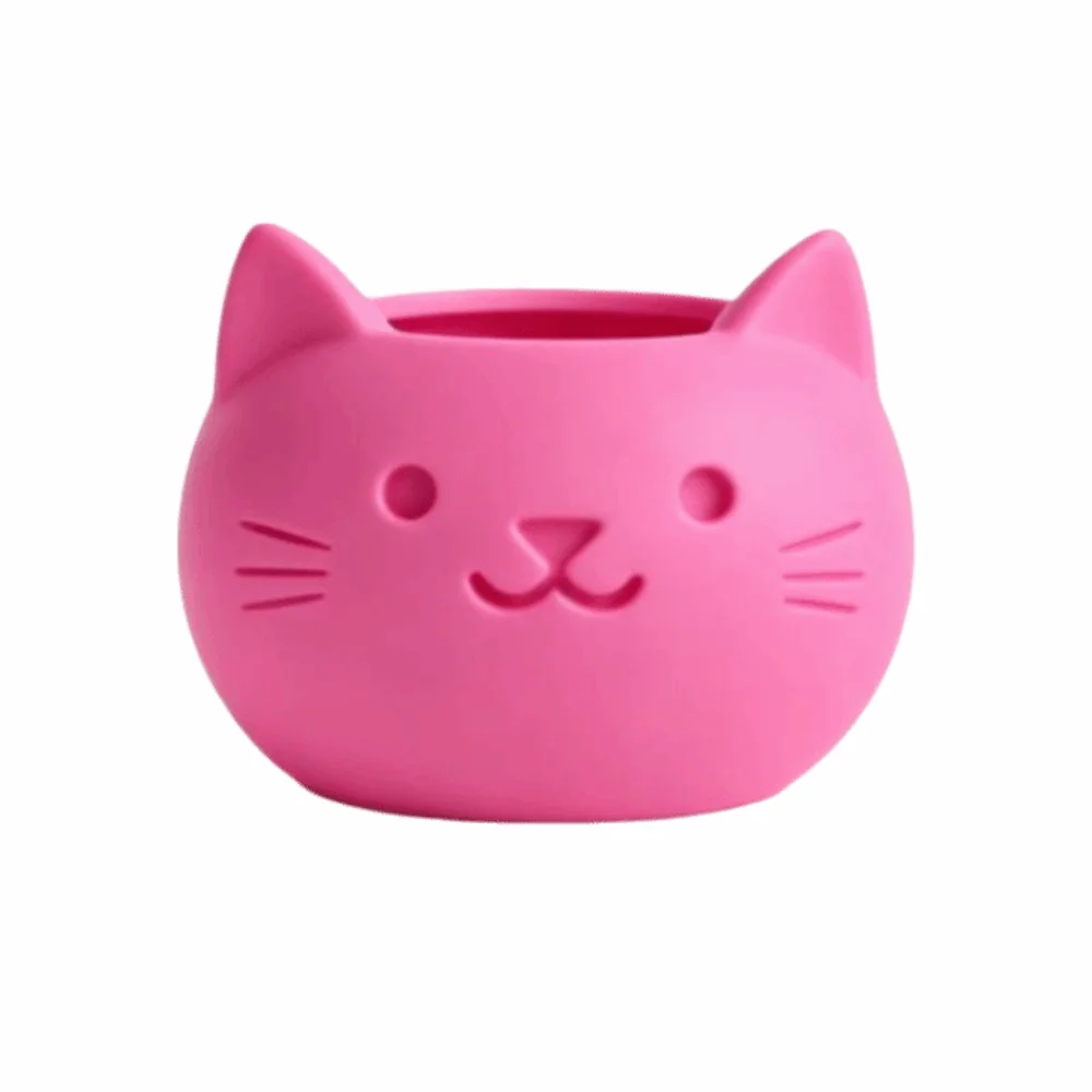 For Plant Lovers 3d Printed Cat Shaped Flower Pot Ornaments Mini Storage Box Succulent Pot Home Decor Mini Flowerpot Gift