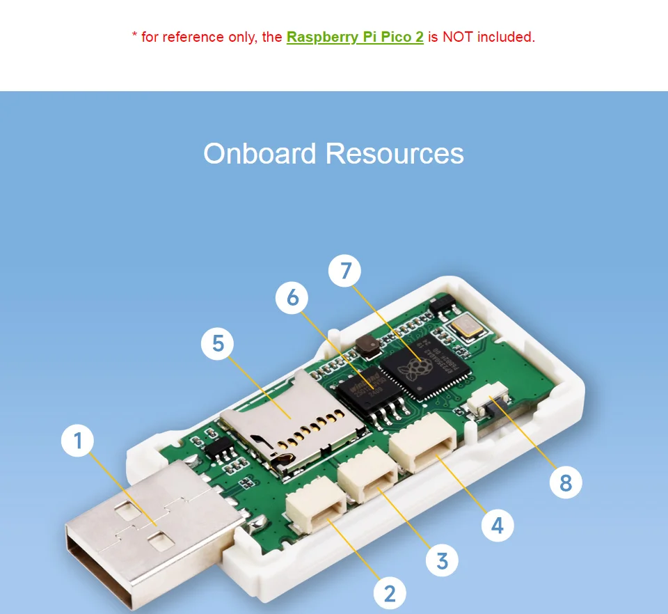 Carte de développement Waveshare RP2350-GEEK, basée sur le microcontrôleur RP2350, avec écran LCD couleur 65K de 1,14 pouce, et téléchargeur de débogage USB