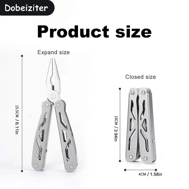 Multifunction Folding Pliers Pocket Knife Plier Outdoor Camping Tactical Survival Hunting Tools Stainless Steel Multi-tool Knife