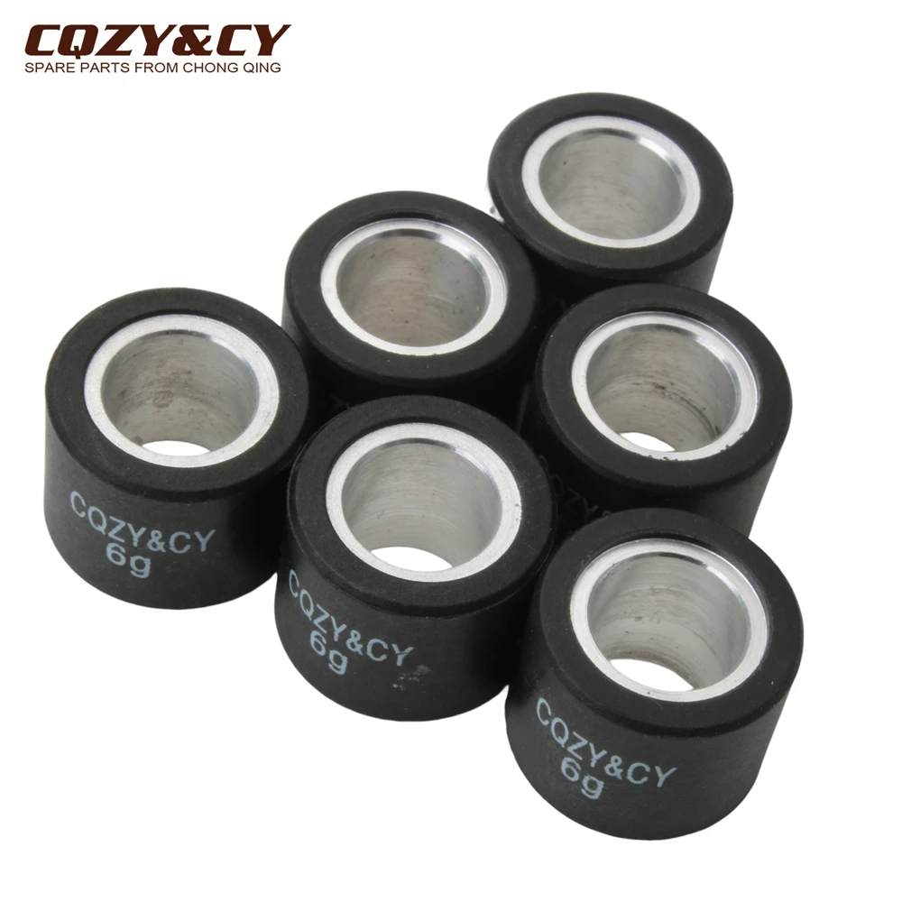 6pc Scooter Variator Racing Roller Weights 5g-8g 19x15.5mm For Derbi Atlantis Bullet Eu2 50 Gp1 50cc CM1102025 CM1102045