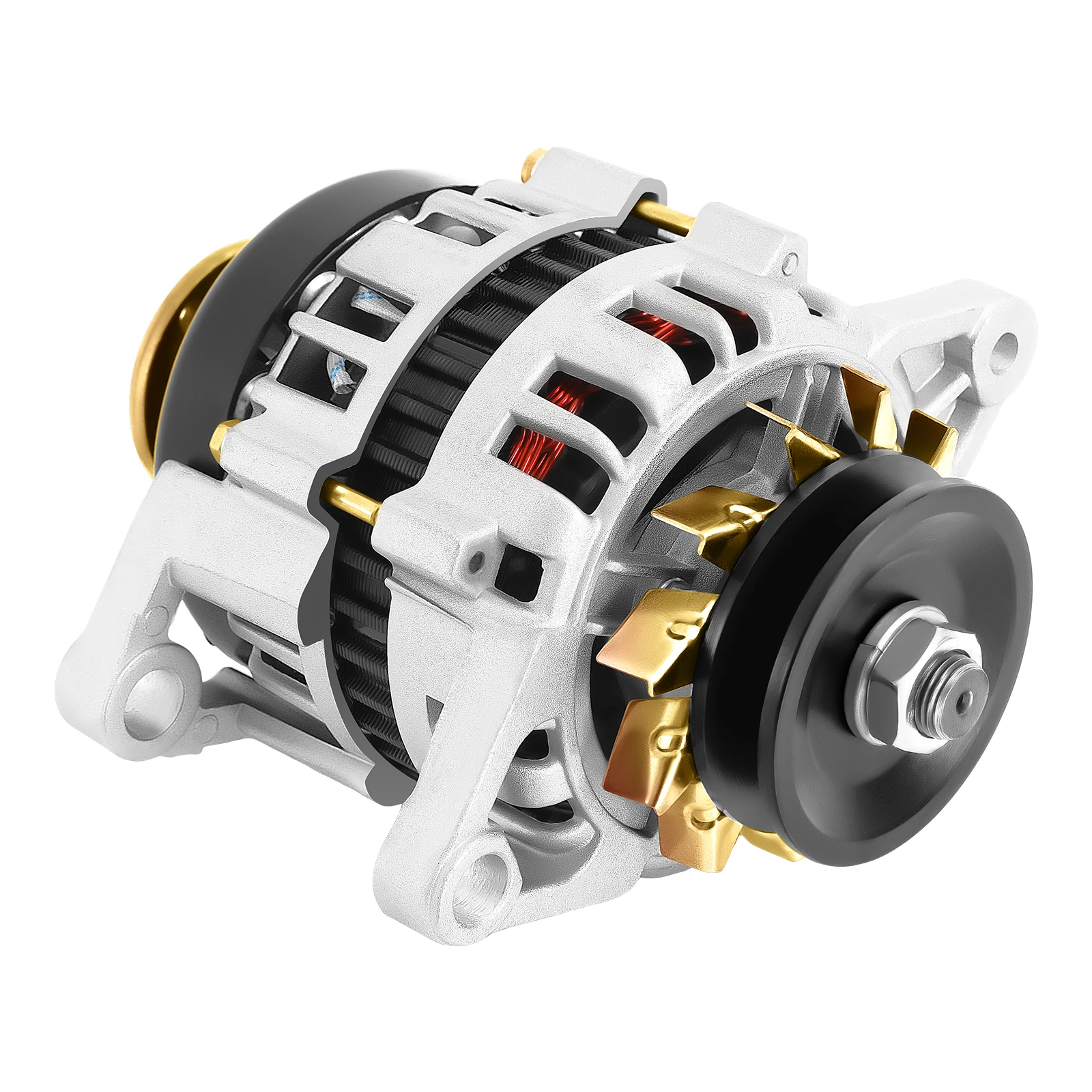 

2000W Permanent Magnet Generator, 12-14V Dual Wheel Brushless Motor for Agricultural Vehicles Tricycles Tractors