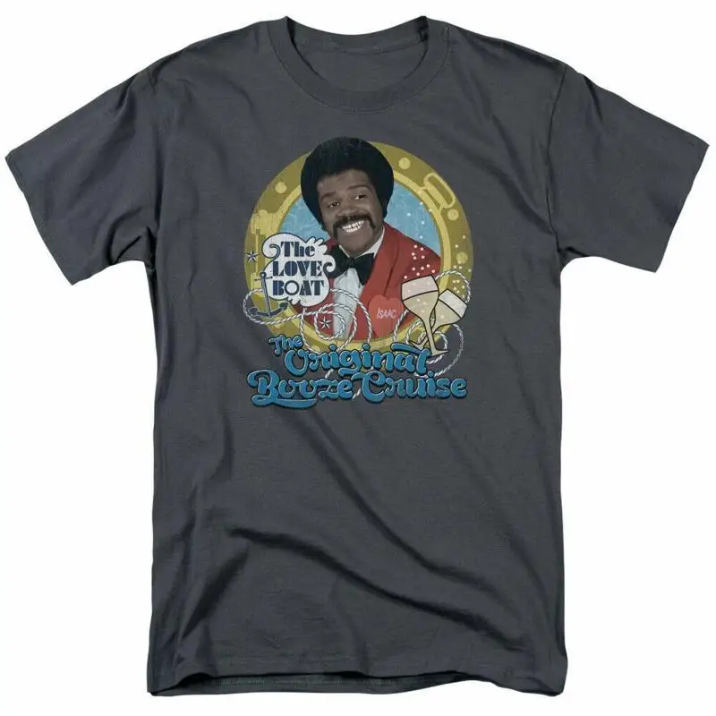 The Love Boat Original Booze Cruise T Shirt Mens Licensed Classic TV Charcoal